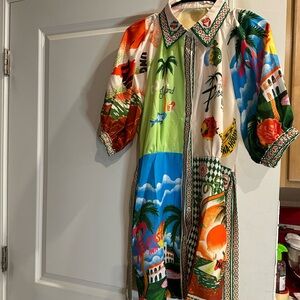 Colorful Graphic Print Dress